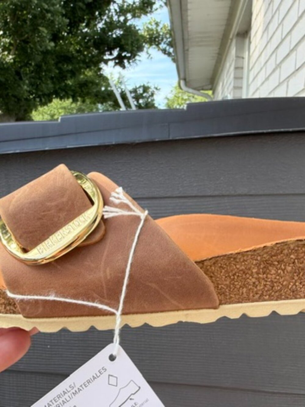 Birkenstock Madrid Big Buckle Nubuck Sandals Sz 38 - Picture 4 of 5